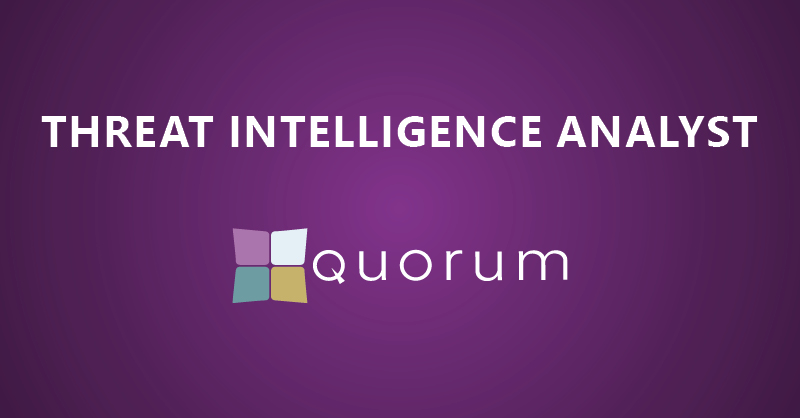 We Are Hiring - Threat Intelligence Analyst